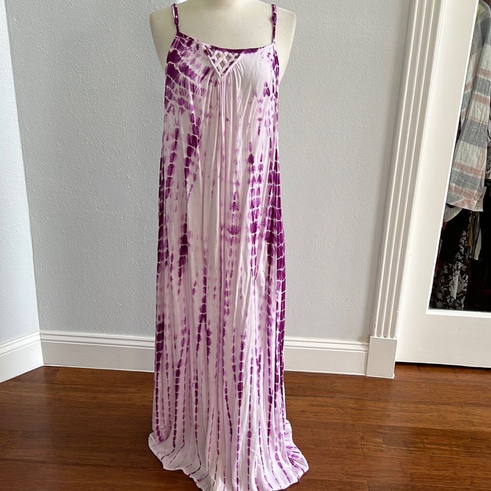 Raviya Beachwear Tie Dye Sleeveless Maxi Dress Size L